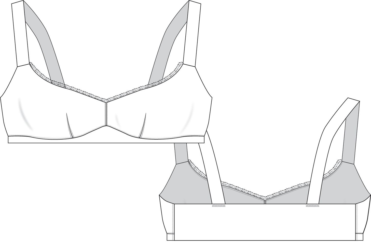 Sewing pattern: basic wireless bra