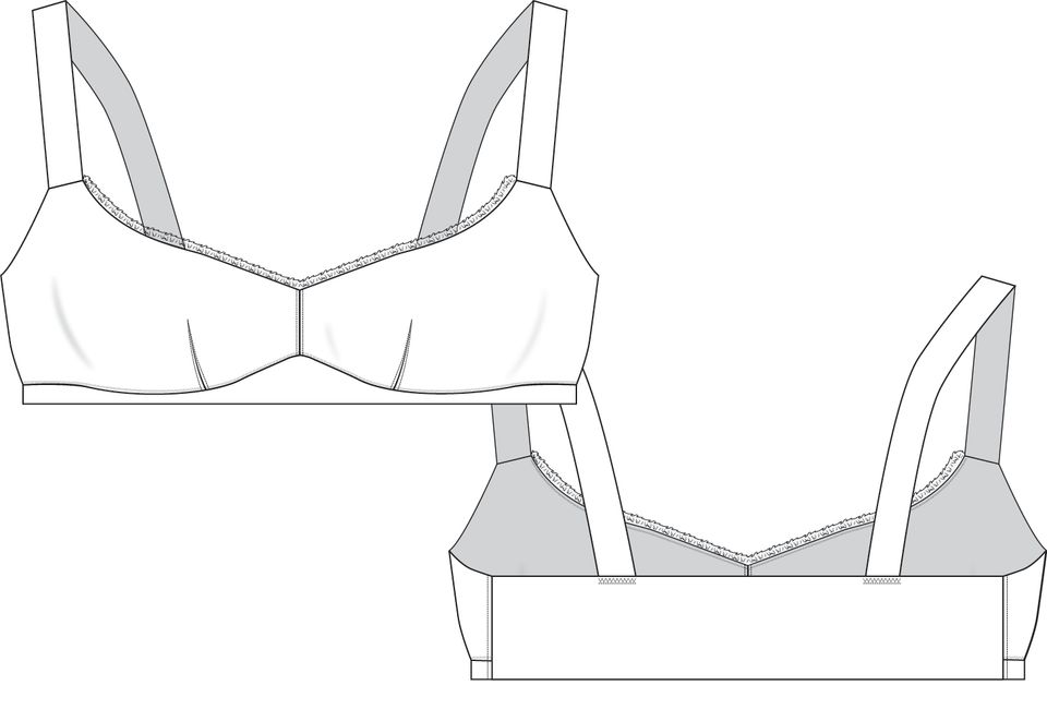 Sewing pattern: basic wireless bra
